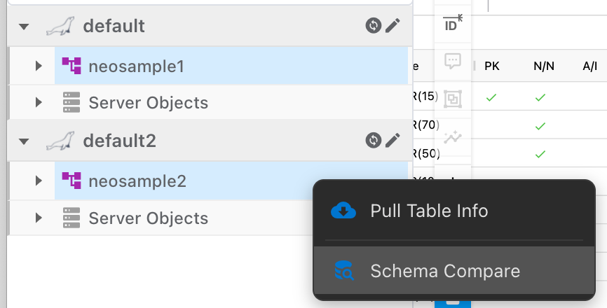 Multi-select Two Schemas