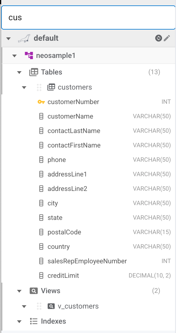View Table List