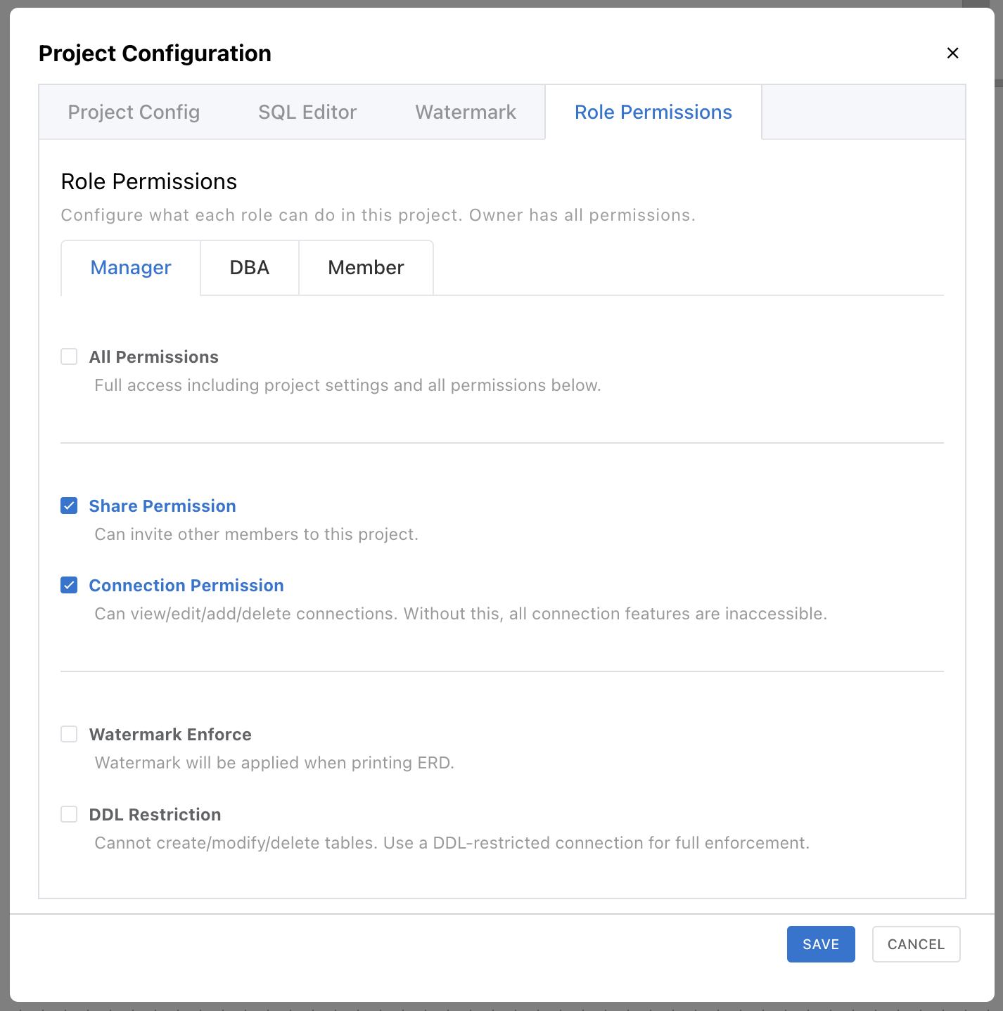 Permissions Tab