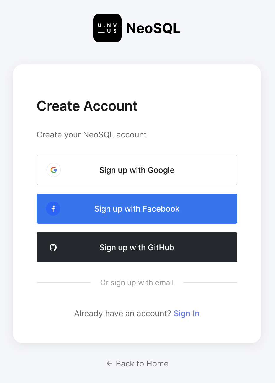 Sign Up