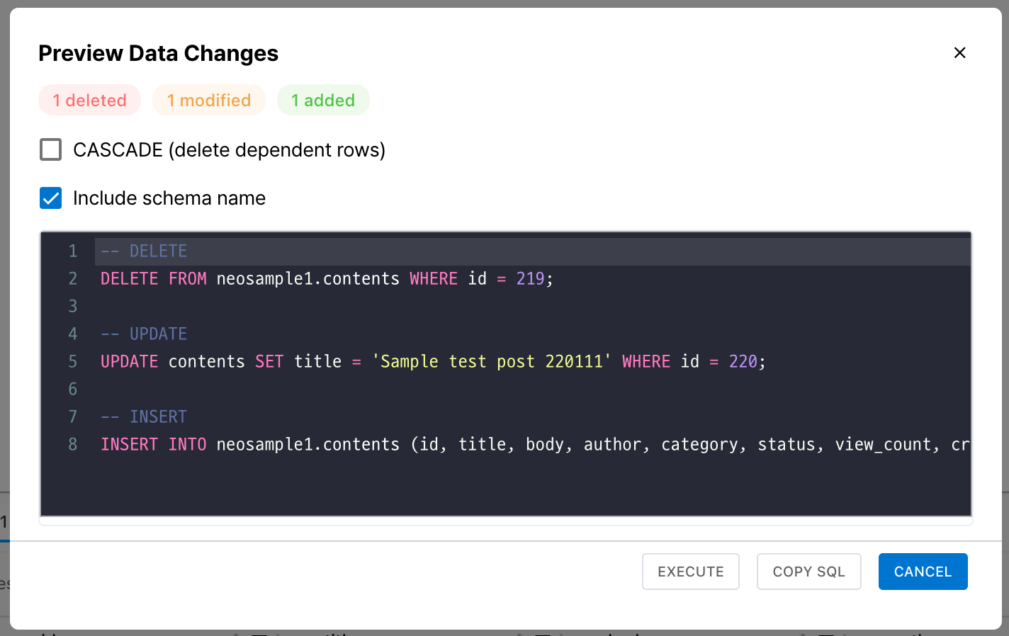 Preview Changes