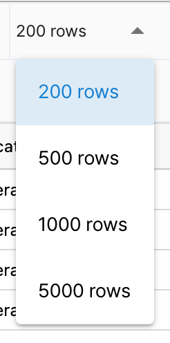 Max Row Limit