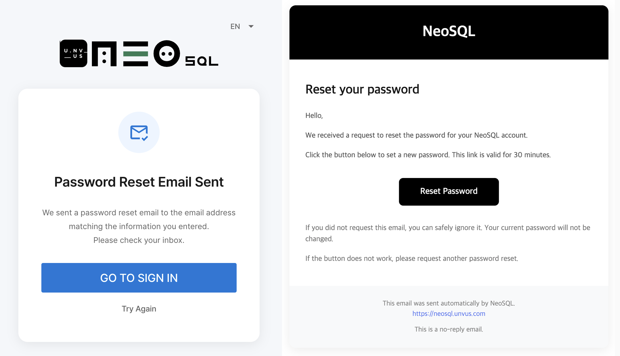 Check Reset Email