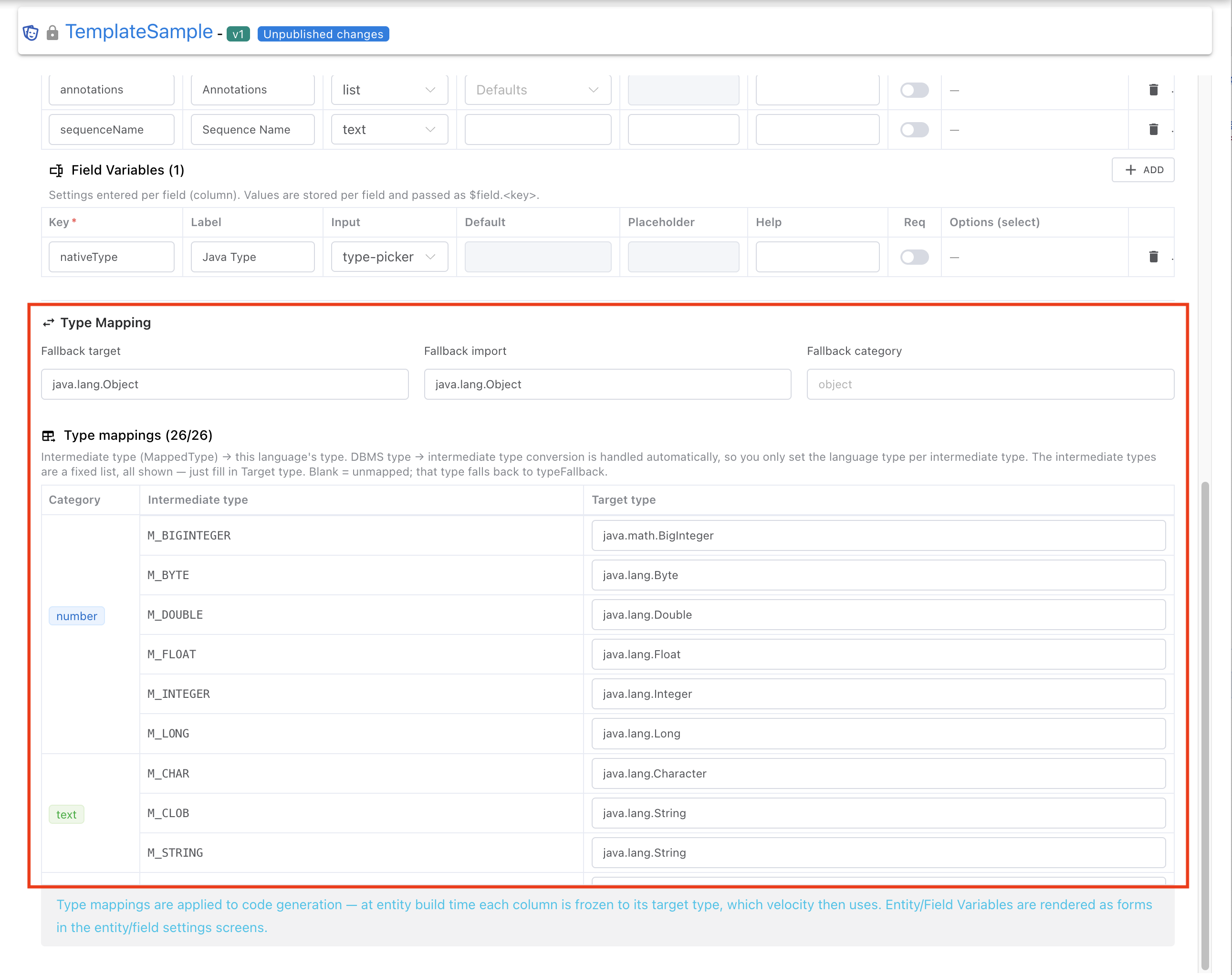 Language profile editor in the Settings tab