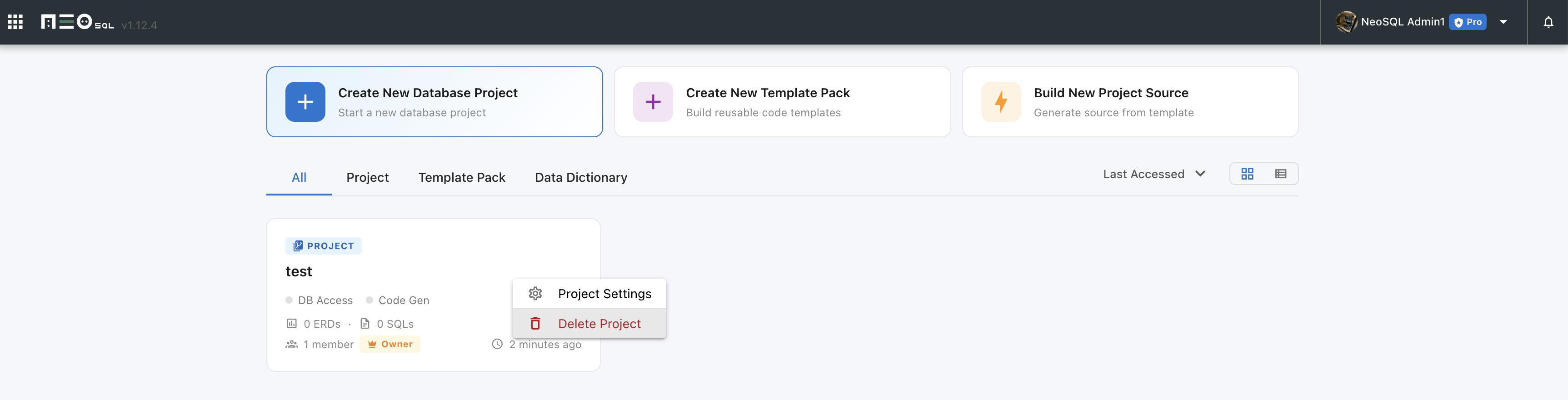Open Settings from Dashboard