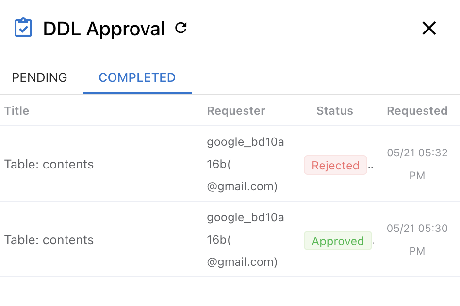 Approve / Reject / History Tracking